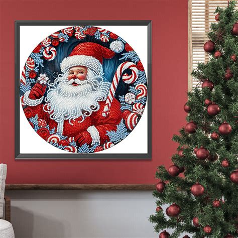 5D DIY Partial Special Shaped Drill Diamond Painting Santa Kit Decor