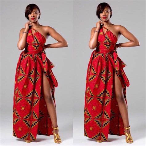 African Print Infinity Dress With Headwrap Ankara Prom Dress Etsy