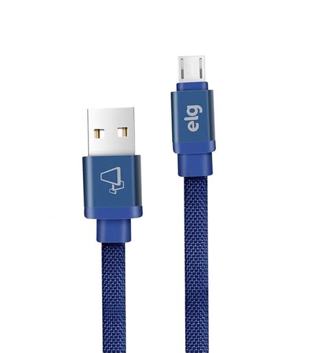 Cabo Micro USB Elg CNV510 Azul 1 Metro MadeiraMadeira