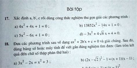 Solved BÃ I Táº­p 17 XÃ¡c Ä‘á‹nh A B â‚¬ Rá“i DÃ¹ng CÃ´ng Thá©c