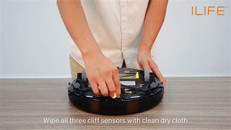 How To Clean The Cliff Sensors Ilife A Robot Vacuum Cleaner Youtube