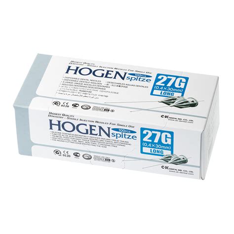 Иглы стоматологические одноразовые Hogen Spitze, типоразмер 27G, 30 мм ...