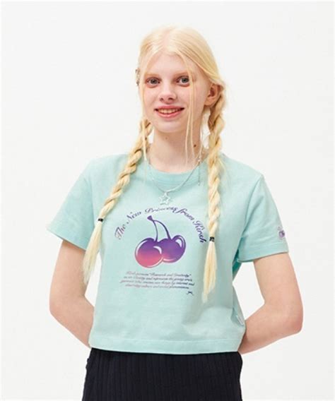 Kirsh Kirsh Cherry Arch Logo Crop T Shirt T