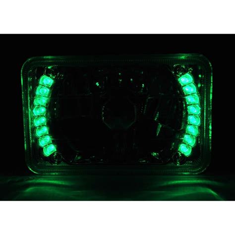 X Green Led Halo Angel Eye Headlight Halogen Headlamp W Light