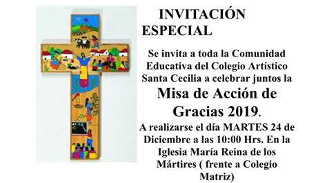 Invitación Misa De Acción De Gracias