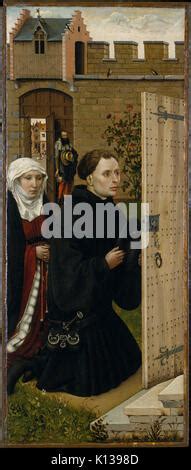 Annunciation Triptych Merode Altarpiece Met Dt Stock Photo Alamy