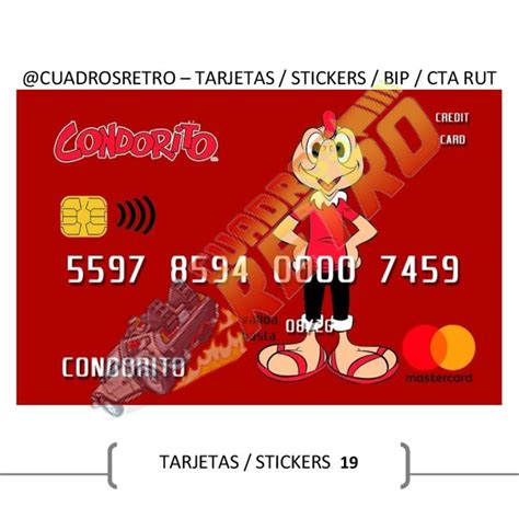 019 Condorito TARJETA BIP Sticker BIP Sticker Cuenta Rut