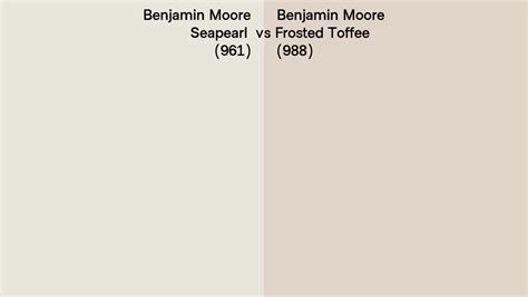 Benjamin Moore Seapearl Vs Frosted Toffee Side By Side Comparison