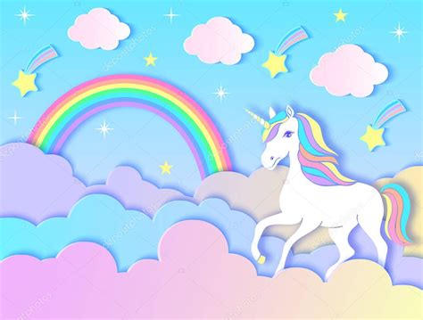 Resultado De Imagen Para Dibujo Unicornio Y Arcoiris Infantil