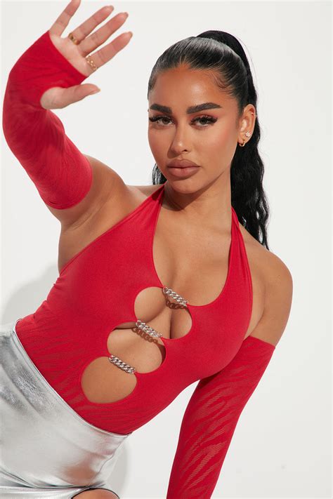 A Dime Piece Seamless Glove Bodysuit Red Fashion Nova Bodysuits