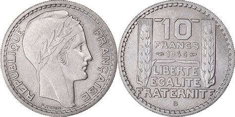 France 10 Francs 1946 B Coin Turin Beaumont Le Roger MS 63 MA Shops