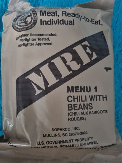 MRE Menu 1 Chili with beans Rzeszów Kup teraz na Allegro Lokalnie