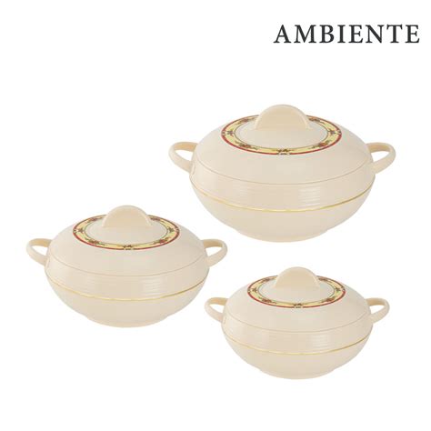 SQ Professional 4227 Ambiente Insulated Hot Pot Royal Set 3pc Cream
