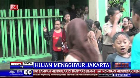 Jakarta Diguyur Hujan 2 Jam Muncul Genangan Di Sejumlah Jalan YouTube