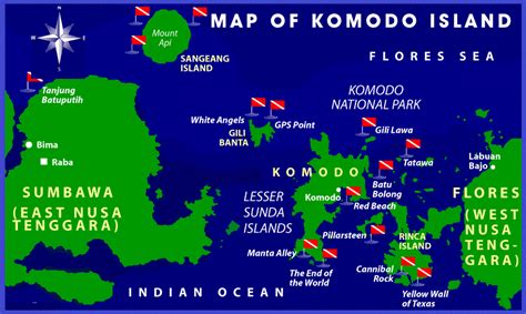 Komodo Island World Map