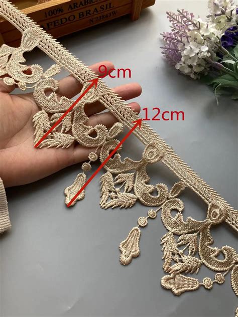 2 Yards 12CM Tassel Lace Ribbon Trims Webbing Strip For Sofa Cover