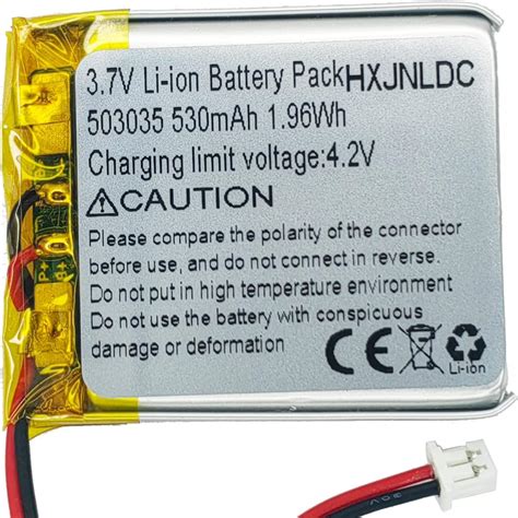 DC 3 7 V 530 mAh 503035 Batería de repuesto de polímero de litio