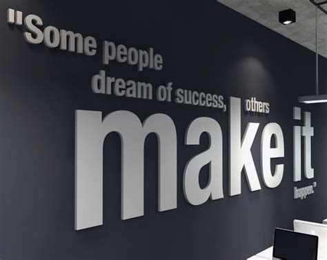 Make It Happen 3D Office Wall Art Moonwallstickers Typography