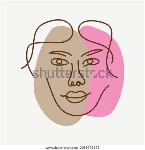 Hand Drawn Face Silhouette Vector Design Stock Vector (Royalty Free ...