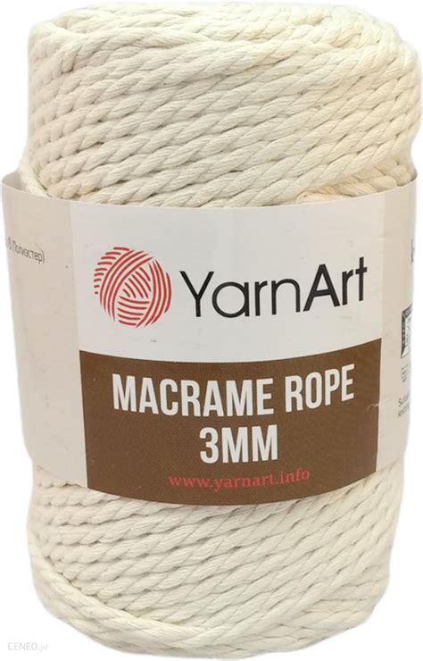 Yarnart Sznurek Macrame Rope 3Mm 752 Ecru Ceny I Opinie Ceneo Pl