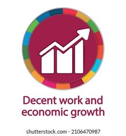 Decent Work Economic Growth Icon Goal Stock Vector Royalty Free