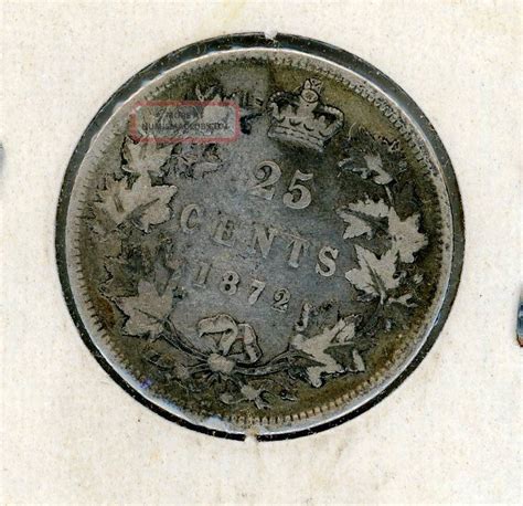 1872 H 25c Canada 25 Cents G Vg