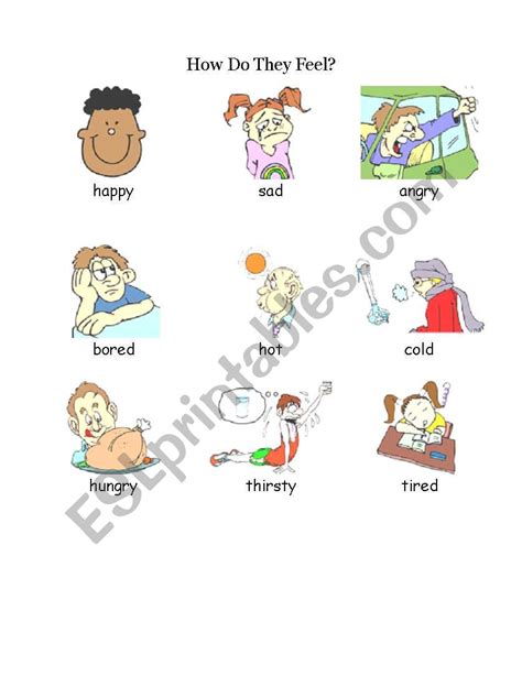 How Do They Feel ESL Worksheet By Mileprofe