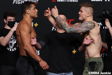 Ufc Fight Night Weigh In Highlights Faceoffs And Photo Gallery