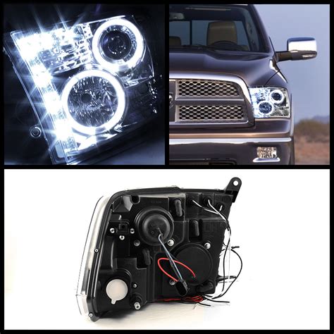 Dodge Ram Halo Projector Drl Led Headlights Slim K Hid