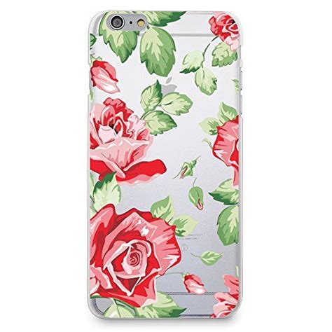 CasesByLorraine Rose Flower Floral Clear Transparent Case Slim Hard