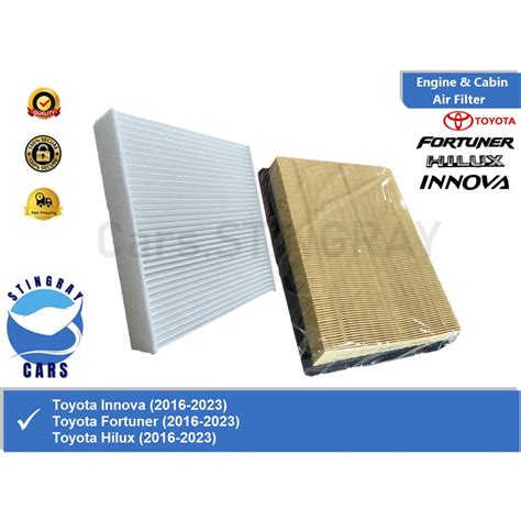 Combo Air Cleaner Cabin Filter For Toyota Innova 2016 2024 Fortuner