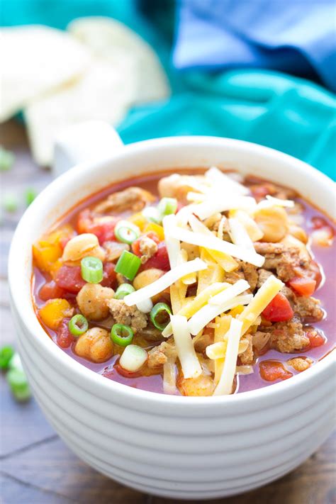 Slow Cooker Turkey Chickpea Chili Kristine S Kitchen