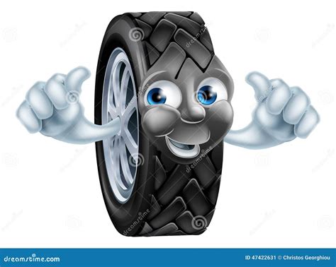 Cartoon Tire Mascot Stock Vector Illustration Of Mascot 47422631