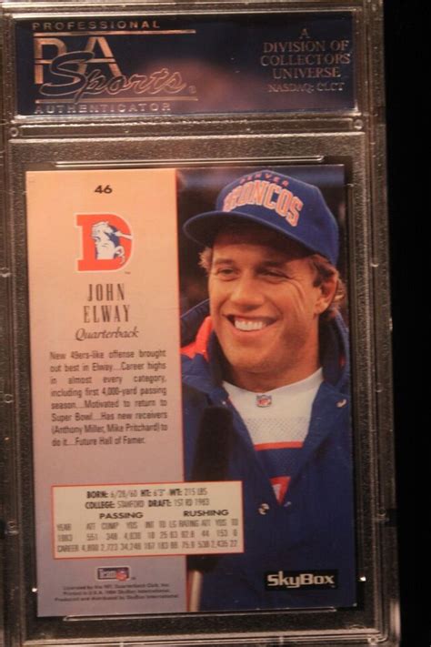 1994 Skybox Premium John Elway 46 PSA 8 NM MT Denver Broncos HOF EBay