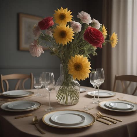 Premium Photo | Table centerpiece with flowers