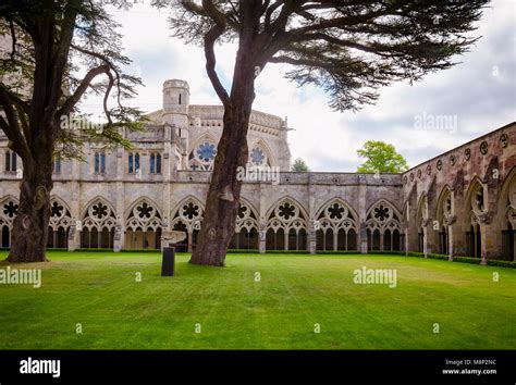 The Cloisters Of Anglican Salisbury Cathedral Cathedral Church Of The