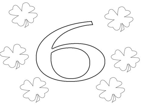 Free Printable Number 6 Coloring Pages Coloring Pages