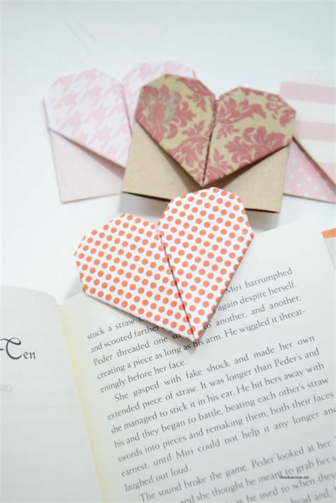 How To Make An Origami Heart Bookmark The Idea Room