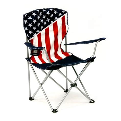 PATRIOTIC AMERICAN FLAG FOLDING CHAIR w/CUP HOLDER NEW | eBay