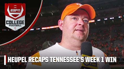 Josh Heupel Speaks After Tennessees Win Vs Ball State Espn College