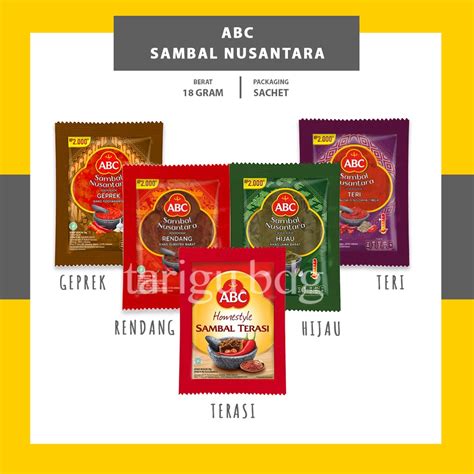 Jual Sambal Abc Terasi Sachet Gr Sambal Terasi Instant Sambel