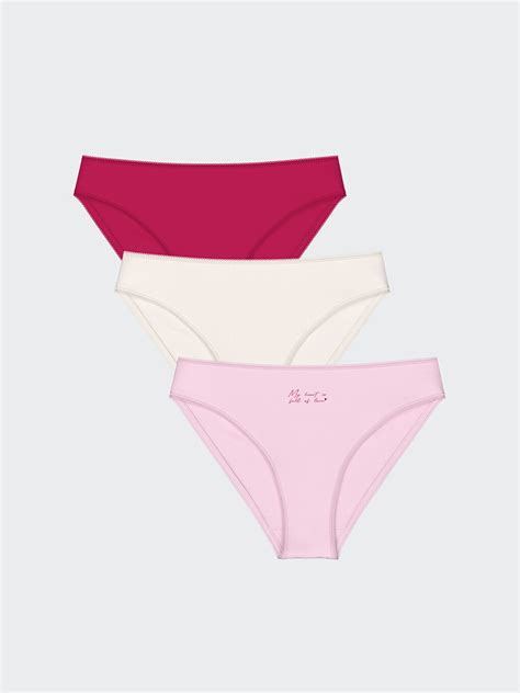 Printed Bikini Knickers 3 Pack S55349Z8 KYW LC Waikiki