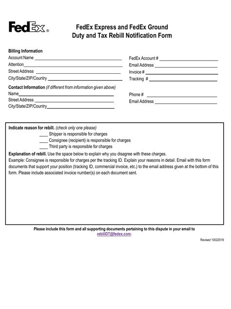 Fedex Rebill Form Fill Out Printable PDF Forms Online