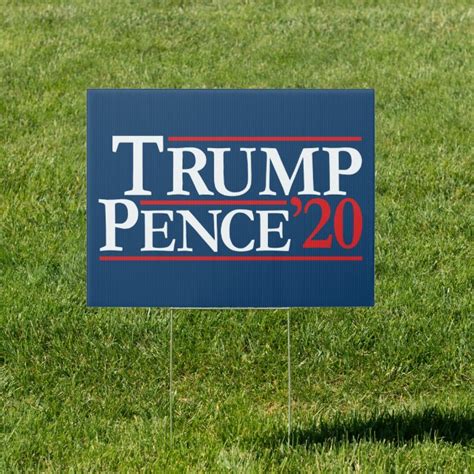 Trump Pence 2020 - Vintage Reagan Design Sign | Zazzle