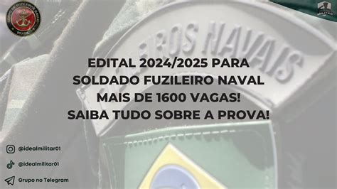 Saiu O Edital Soldado Fuzileiro Naval 2024 2025 Novidade YouTube