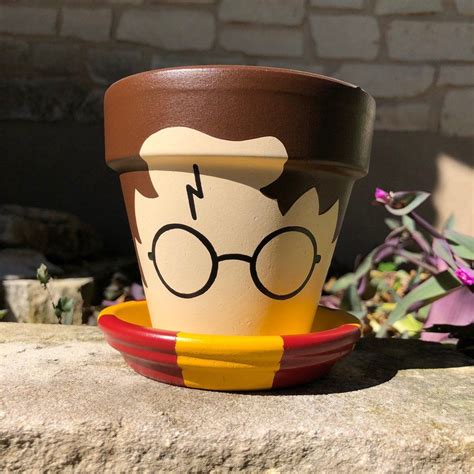 The ORIGINAL Harry Potter Flower Pot Flower Pots Painted Flower Pots