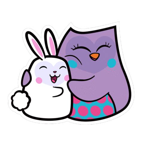 cute animated owls  love