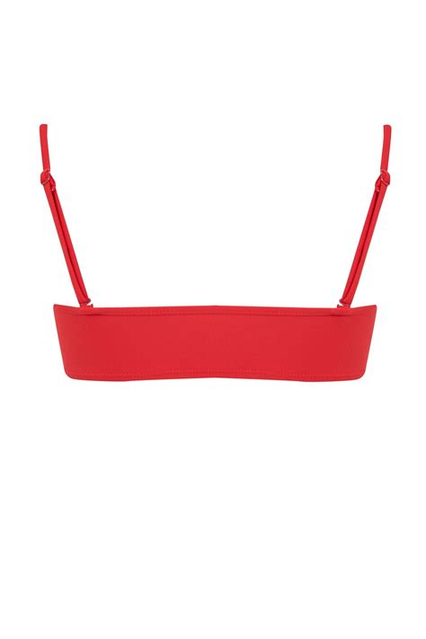 Red Woman Fall In Love Regular Fit Bikini Top Defacto