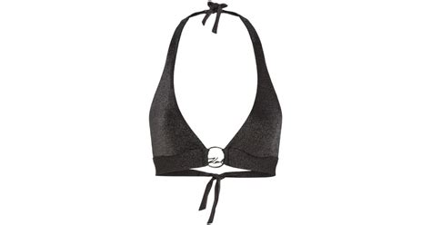 Karl Lagerfeld Logo Detailing Bikini In Black Lyst