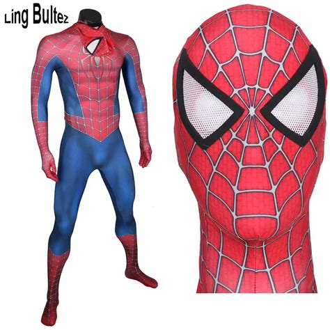 Ling Bultez High Quality 3d Print New Raimi Spiderman Costume Muscle